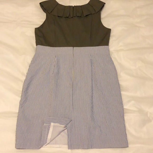 AB STUDIO Dark Grey, Blue & White Stripe Dress - Picture 2 of 11